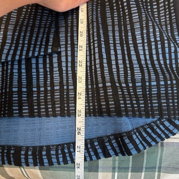 IC By CONNIE K Jacket Sz L Black Blue Textured Single Button Artsy Lagenlook - Picture 13 of 13